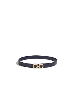 Ferragamo Gancini Logo Plaque Reversible Belt