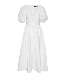 Rotate Puff Sleeve Midi Dress