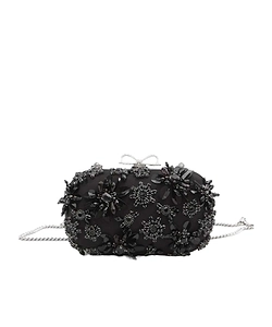 Floral-Embellished Clutch Bag
