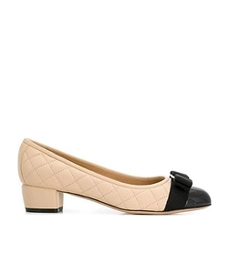 Ferragamo Vara Bow Quilted Pumps
