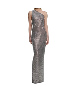 Self-Portrait One-Shoulder Maxi Dress