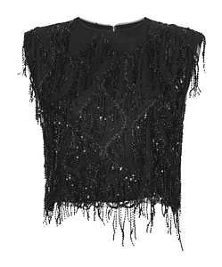 Rotate Sequins Embellished Sleeveless Top