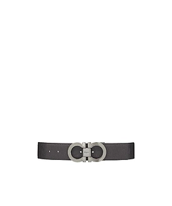 Gancini-Buckle Leather Belt