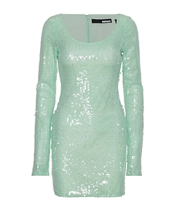 Rotate Sequins Long-Sleeved Mini Dress