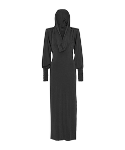 Rotate Slinky Hooded Long Sleeved Dress