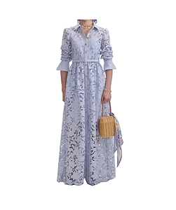 Lace Collared Maxi Dress