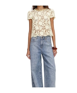 Self-Portrait Embellished Floral Lace Top