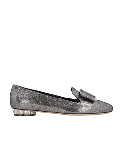 Geometric Heel Loafers