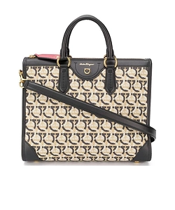 Interlocking Gancini Print Tote