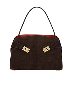 Ferragamo Eyewear Hug Textured Shoulder Bag