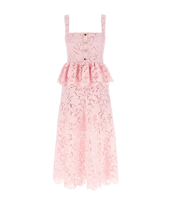 Self-Portrait Lace Peplum Midi Dress