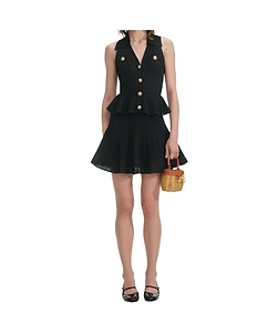 Self-Portrait Pointelle Knit Mini Dress