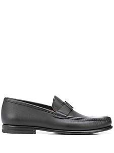 Logo-Engraved Leather Loafers