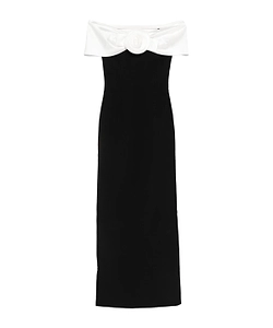 Self-Portrait Crepe Flower Maxi Dress