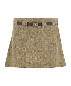 Mini Skirt With Gancini Belt