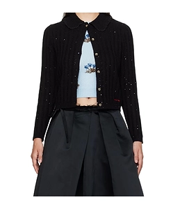 Sequin-Embellished Cardigan