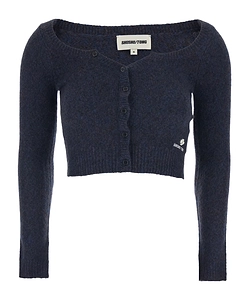 Shushu/Tong Cropped Logo Cardigan
