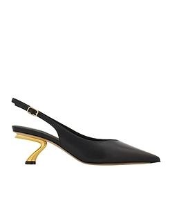 Pointed-Toe Leather Pumps