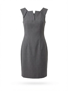 Shushu/Tong Lapel Waist-Cinching Straight Dress