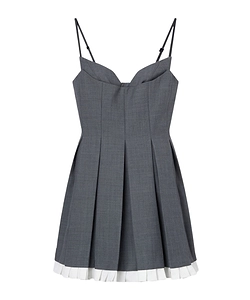 Shushu/Tong Pleated Sweetheart Dress