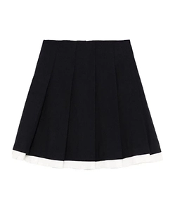 Shushu/Tong Patchwork Lace Wide Pleat Skirt