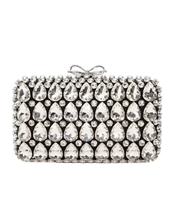 Self-Portrait Bow Embellished Clutch Bag