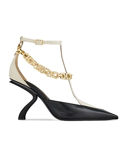 S-Shaped Heel Pump With Gancini Chain