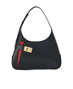 Ferragamo Gancini-Buckled Asymmetric Shoulder Bag