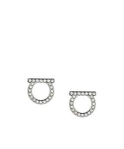 Ferragamo Gancini Embellished Large Earrings