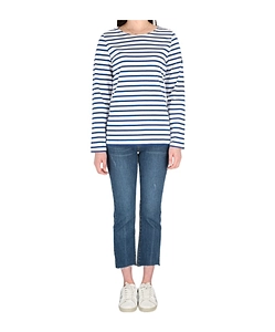 Horizontal Stripe Long-Sleeved T-Shirt