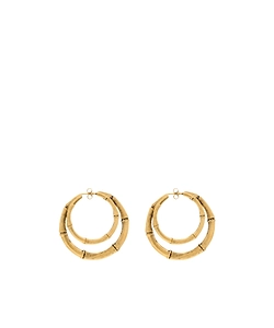 Saint Laurent Bamboo Double-Hoop Earrings