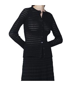 Mabel Openwork Knit Cardigan