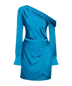 Pleated Detail Mini Dress