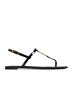 Saint Laurent Cassandra Logo Plaque Sandals