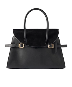 Small River Suede Buckle Tote Bag