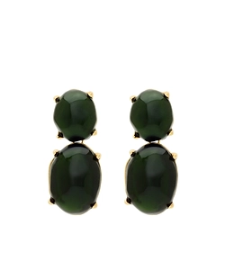 Cabochon Pendant Earrings In Resin