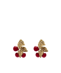 Cherry Earrings In Enamel And Metal