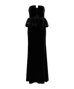 Self-Portrait Flared Sleeveless Maxi Dress