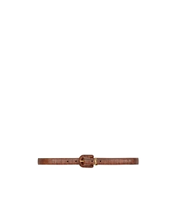 Saint Laurent Cassandre Covered U Buckle Thin Belt