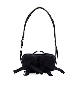 Bow-Embellished Faux-Pearl Shoulder Bag