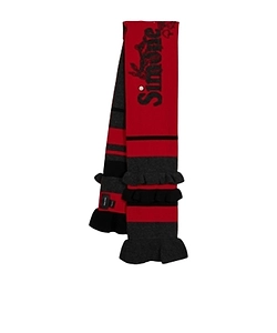Simone Rocha Ruffle Graphic Logo Knit Scarf