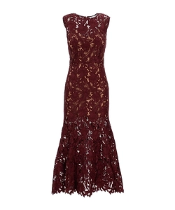 Self-Portrait Guipure Lace Midi Dress