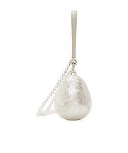 Pearl-Embellished Egg Mini Bag