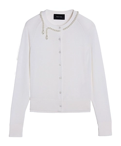 Pearl-Embellished Cardigan