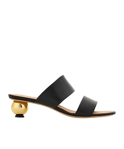 Sandal With Bauble Heel Detail