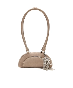 Self-Portrait Mini Bow Charm Embellished Shoulder Bag