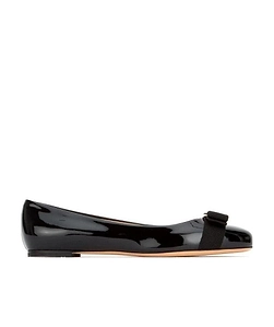 Varina Patent Leather Ballerina Shoes