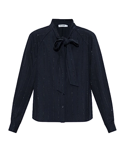 Self-Portrait Sequin Embellished Long-Sleeved Shirt