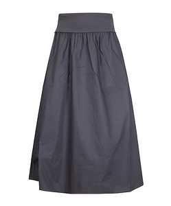 Elastic Waist Midi Skirt
