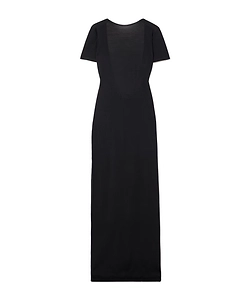 Open-Back Wool Maxi Dress